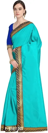 Stylish Art Silk Blue Bollywood Saree with Blouse piece For Women Pack Of 1-thumb3