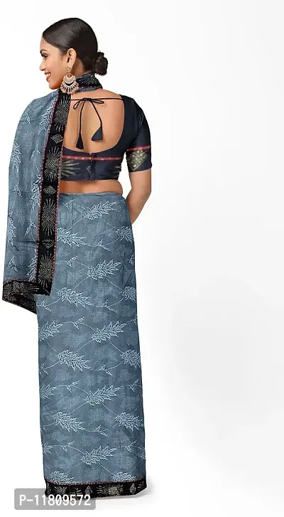 Stylish Lycra Grey Bollywood Saree with Blouse piece For Women Pack Of 1-thumb2