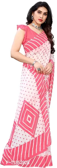 New Launched Georgette Saree with Blouse piece For Women-thumb3