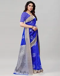 Trendy Cotton Silk Saree with Blouse piece For Women-thumb2