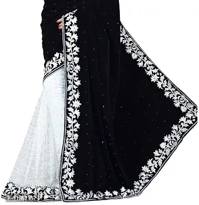 New Launched Net Saree with Blouse piece For Women-thumb3