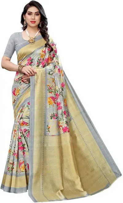 Floral Khadi Silk Blended Saree