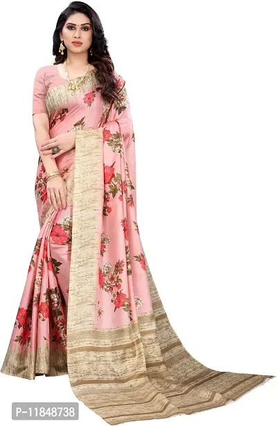 Trendy Art Silk Saree with Blouse piece For Women