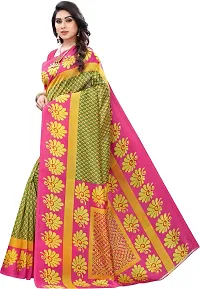 New Launched Silk Blend Saree with Blouse piece For Women-thumb1