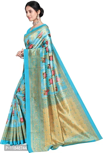 Trendy Art Silk Saree with Blouse piece For Women-thumb3