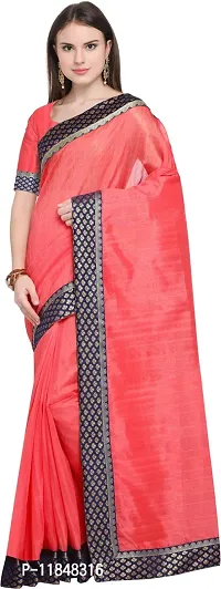 Trendy Silk Blend Saree with Blouse piece For Women-thumb0