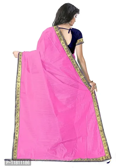 Stylish Art Silk Pink Bollywood Saree with Blouse piece For Women Pack Of 1-thumb2