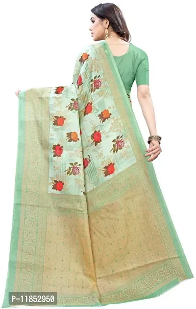 New Launched Art Silk Saree with Blouse piece For Women-thumb4