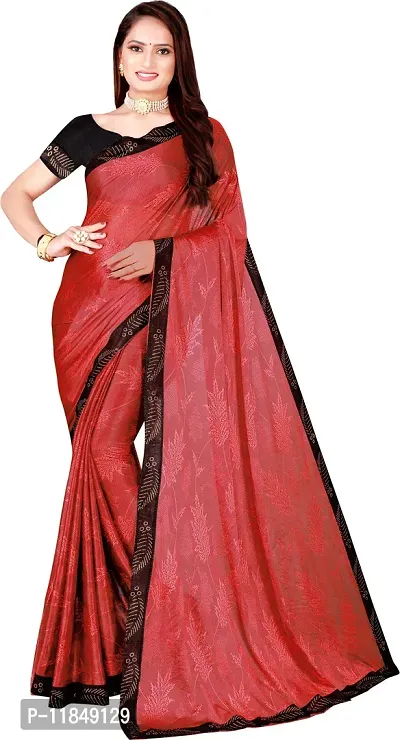 Trendy Lycra Saree with Blouse piece For Women-thumb0