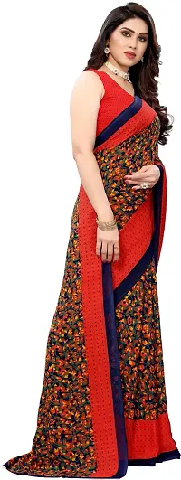 New Launched Georgette Saree with Blouse piece For Women-thumb2