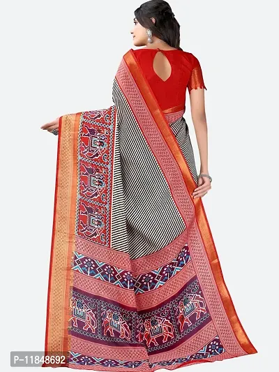 Trendy Art Silk Saree with Blouse piece For Women-thumb4