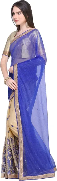 Stylish Lycra Multicoloured Bollywood Saree with Blouse piece For Women Pack Of 1-thumb1