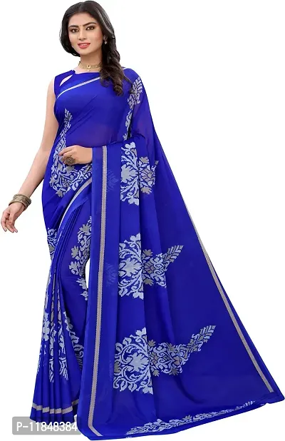 Trendy Georgette Saree with Blouse piece For Women-thumb0