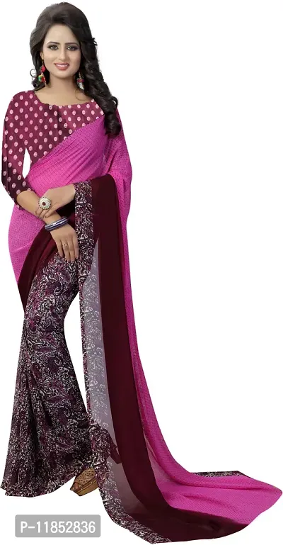 New Launched Georgette Saree with Blouse piece For Women