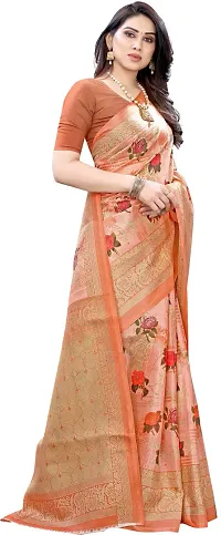 Trendy Cotton Silk Saree with Blouse piece For Women-thumb3