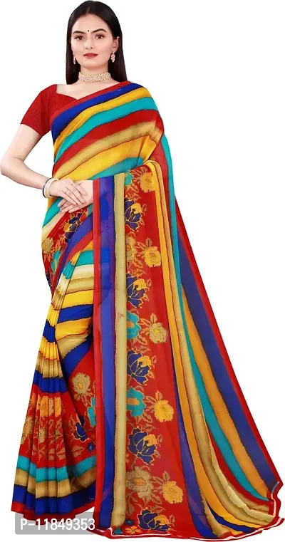 Trendy Georgette Saree with Blouse piece For Women