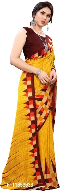 New Launched Georgette Saree with Blouse piece For Women-thumb3