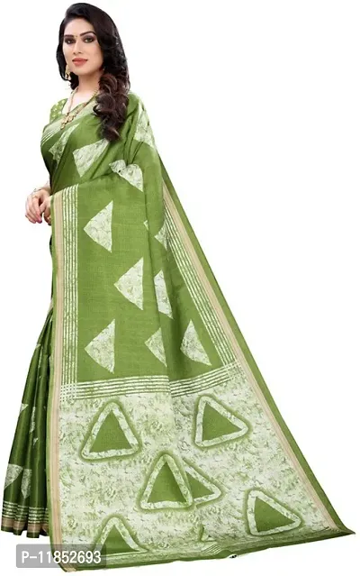 New Launched Art Silk Saree with Blouse piece For Women-thumb2