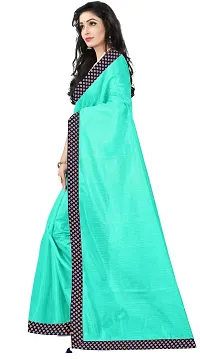 Stylish Art Silk Green Bollywood Saree with Blouse piece For Women Pack Of 1-thumb1