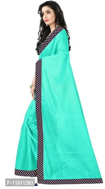 Stylish Art Silk Green Bollywood Saree with Blouse piece For Women Pack Of 1-thumb2