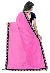 Stylish Art Silk Pink Bollywood Saree with Blouse piece For Women Pack Of 1-thumb2