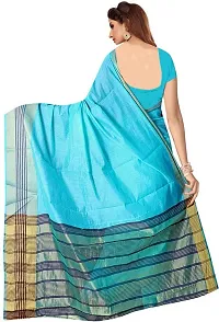 Attractive Silk Blend Saree with Blouse piece For Women-thumb3