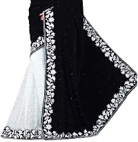 New Launched Velvet Saree with Blouse piece For Women-thumb3