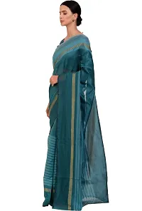 Stylish Silk Blend Blue Bollywood Saree with Blouse piece For Women Pack Of 1-thumb2