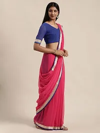 Stylish Lycra Pink Bandhani Saree with Blouse piece For Women Pack Of 1-thumb1