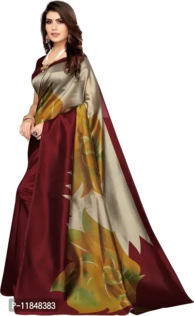 Trendy Art Silk Saree with Blouse piece For Women-thumb3