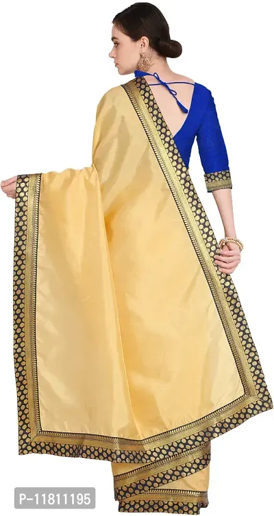 Stylish Art Silk Cream Bollywood Saree with Blouse piece For Women Pack Of 1-thumb4