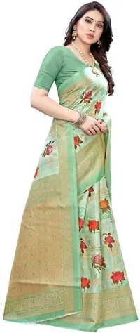 New Launched Art Silk Saree with Blouse piece For Women-thumb2