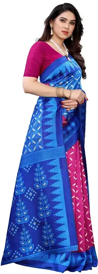 New Launched Art Silk Saree with Blouse piece For Women-thumb2