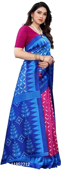 New Launched Art Silk Saree with Blouse piece For Women-thumb3