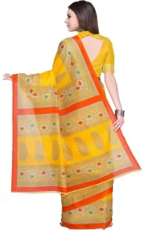 Stylish Art Silk Yellow Bollywood Saree with Blouse piece For Women Pack Of 1-thumb3