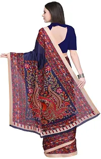 Attractive Lycra Saree with Blouse piece For Women-thumb1