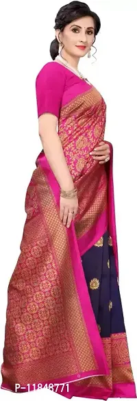 Trendy Art Silk Saree with Blouse piece For Women-thumb5