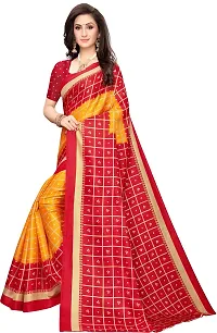 Trendy Silk Blend Saree with Blouse piece For Women-thumb2