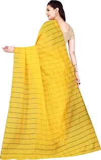 Stylish Cotton Silk Yellow Daily Wear Saree with Blouse piece For Women Pack Of 1-thumb2