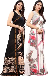 Attractive Georgette Saree with Blouse piece For Women Pack Of 2-thumb4