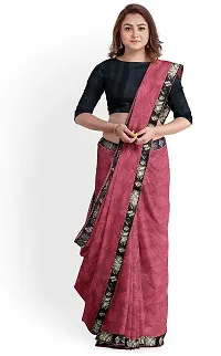 Stylish Art Silk Red Bollywood Saree with Blouse piece For Women Pack Of 1-thumb2