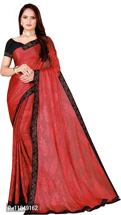 Trendy Lycra Saree with Blouse piece For Women