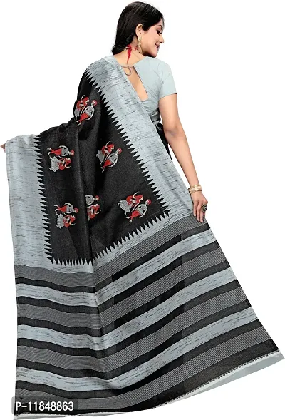 Trendy Pure Silk Saree with Blouse piece For Women-thumb3