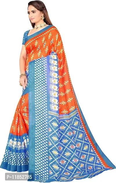 New Launched Art Silk Saree with Blouse piece For Women-thumb3