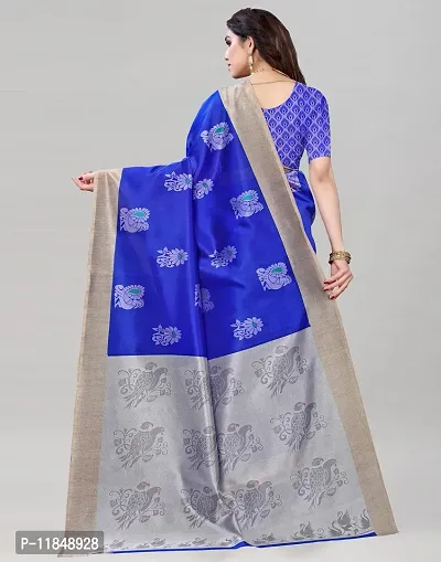 Trendy Cotton Silk Saree with Blouse piece For Women-thumb4