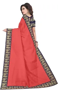 Trendy Silk Blend Saree with Blouse piece For Women-thumb1