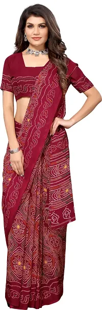 New Launched Georgette Saree with Blouse piece For Women-thumb3