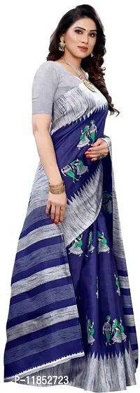 New Launched Art Silk Saree with Blouse piece For Women-thumb3