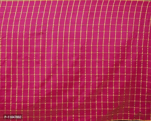 Attractive Cotton Silk Saree with Blouse piece For Women-thumb5