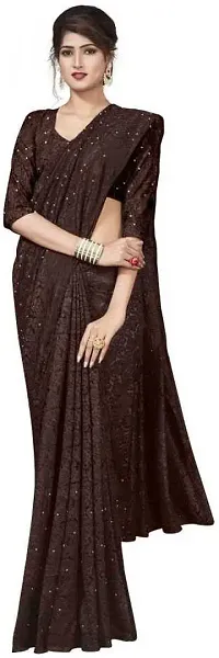 New Launched Net Saree with Blouse piece For Women-thumb4